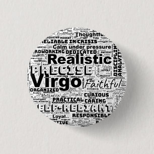 Virgo Zodiac Word Cloud Inspiration Button