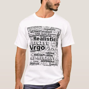 Virgo Zodiac Word Cloud Inspiration  T-Shirt