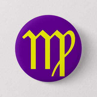 VIRGO, ZODIACAL SIGN 6 CM ROUND BADGE