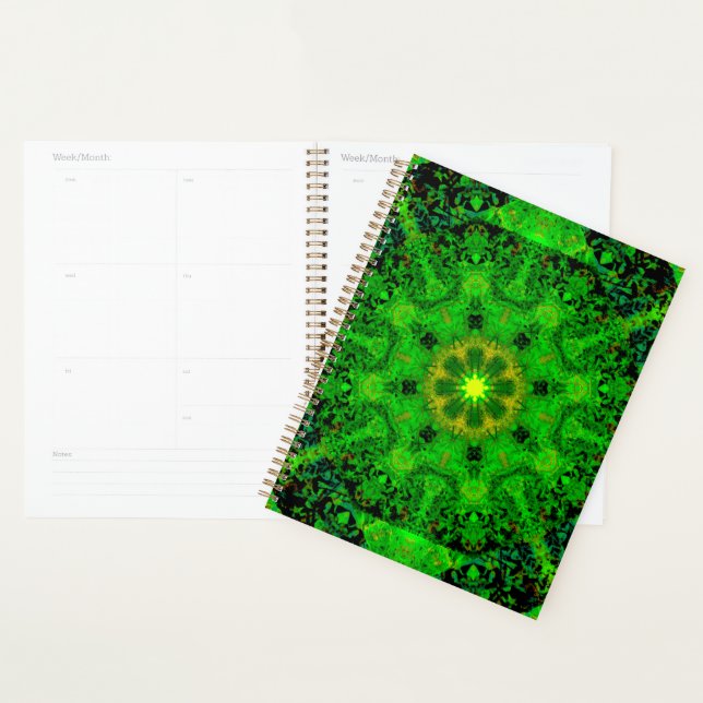 Viridescent Green Kaleidoscope,  Planner (Display)