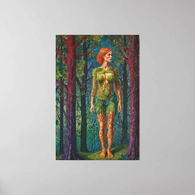 “Viridra’s Portrait” -  Veins of the Canopy    Canvas Print (Front)