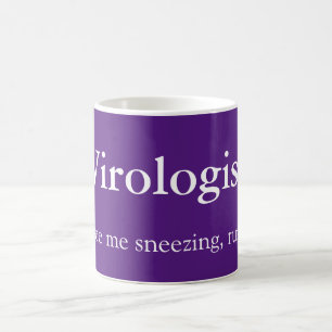 Virologist and sneezing coffee mug