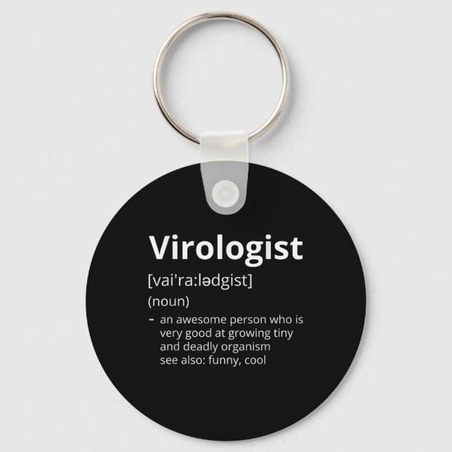 Virologist Definition Description  Key Ring (Front)