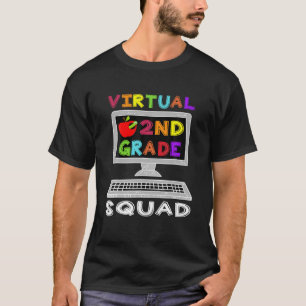 Virtual 2Nd Grade Squad Teacher Student Back To Sc T-Shirt