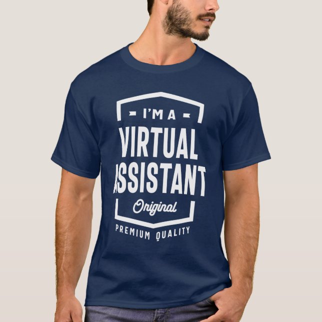 Virtual Assistant Gift Funny Job Title Profession T-Shirt (Front)