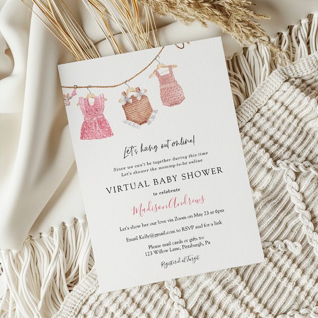 Virtual Baby Girl Shower Invitation (Creator Uploaded)