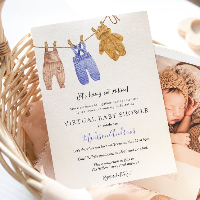 Virtual Baby Shower Boy Invitation (Creator Uploaded)