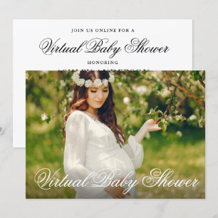 Virtual Baby Shower Mum to Be Photo Invitation