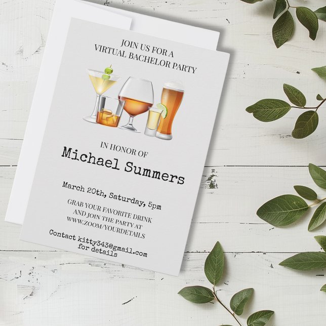 Virtual Bachelor Party Social Distancing Invitation (Creator Uploaded)