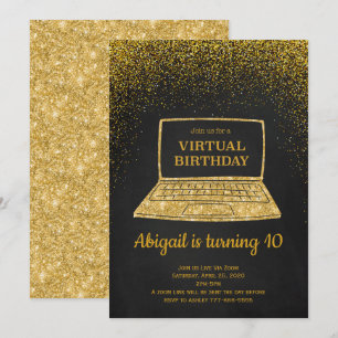 Virtual Birthday Invitation, social Distance Invitation