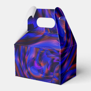 Virtual blue curved checkers in floating illusion  favour box