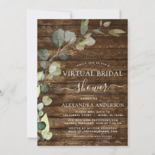Virtual Bridal Shower Greenery Eucalyptus Invitation