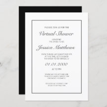 Virtual Bridal Shower Modern Minimalist Party 