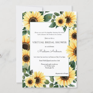 Virtual Bridal Shower Sunflower Invitation