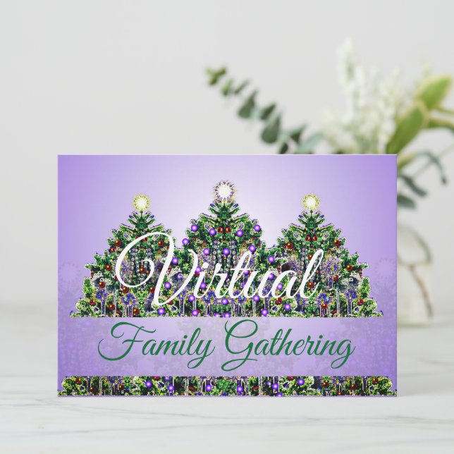 Virtual Christmas Family Gathering Invitation (Standing Front)