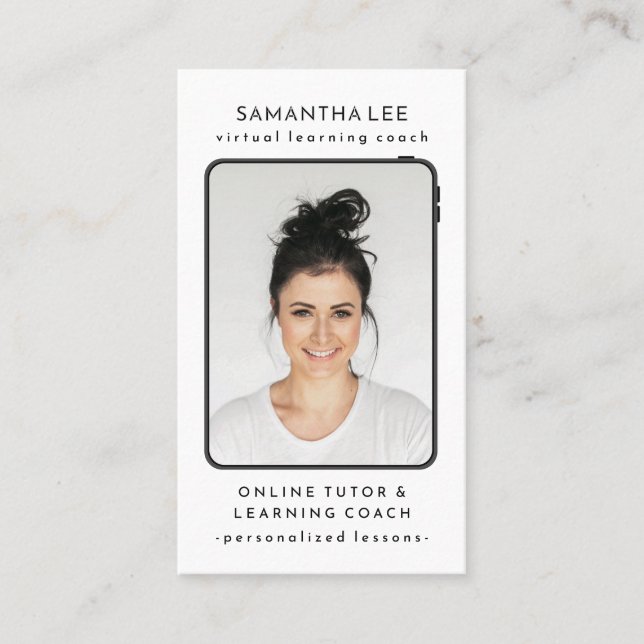 Virtual Coach Educator Tutor Business Card (Front)