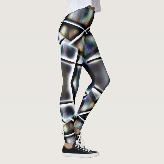 Virtual coloured in sloping framed straight shapes leggings (Right)