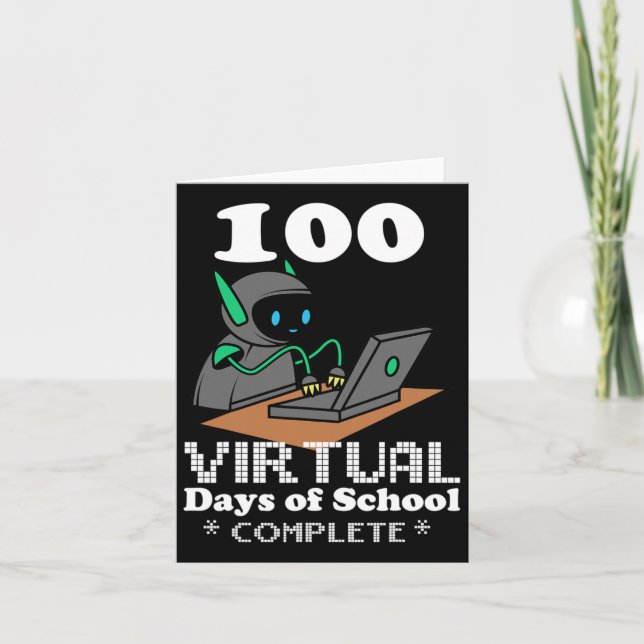 Virtual Days Of School Remote Learning Elearning Q Card (Front)