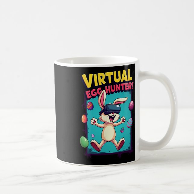Virtual Egg Hunter - Funny Gamer Bunny Vr Easter G Coffee Mug (Right)
