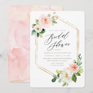 Virtual Floral Bridal Shower Invitation