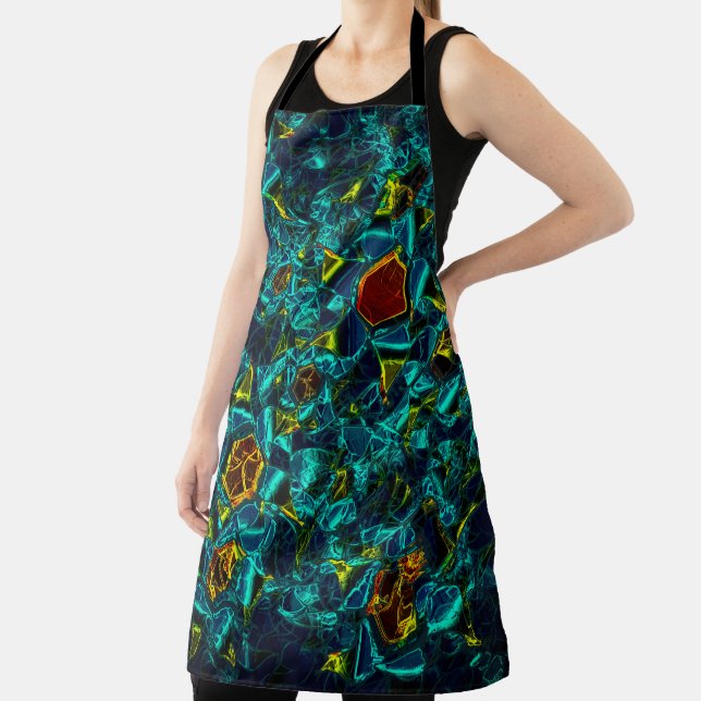 Virtual flower in blue gradient, shattered apron (Insitu)
