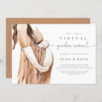 Virtual Gender Reveal He or She Boho Zoom Party