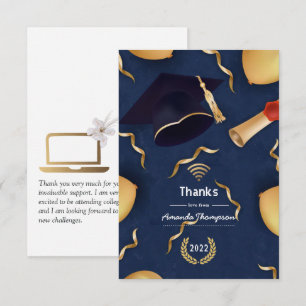 Virtual Graduation Thank You Card
