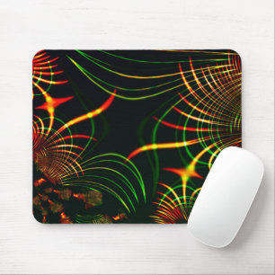 Virtual green leaves, Reddish 'fire-colored thorn' Mouse Mat