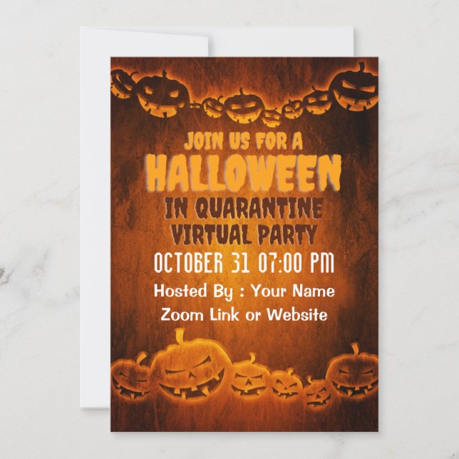 Virtual Halloween Party Invitation (Front)