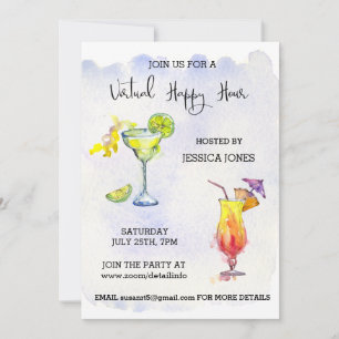 Virtual Happy Hour Cocktail Quarantine Invitation