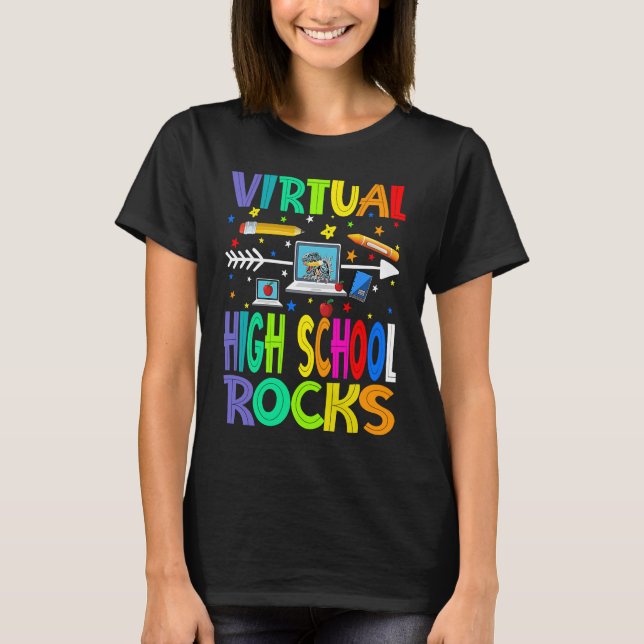 Virtual High School Rocks Back To School T-Shirt (Front)