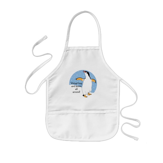 Virtual Hugs and Kisses Kids Apron (Front)