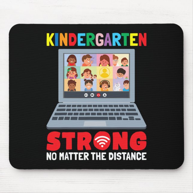 Virtual Kindergarten Fun 100 Days of School Teache Mouse Mat (Front)