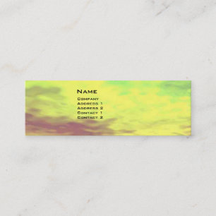 VIRTUAL LANDS Pink Yellow Sky Clouds Mini Business Card