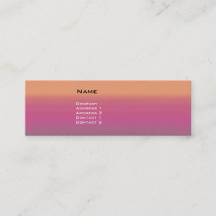 VIRTUAL LANDS Pink Yellow Sky,Clouds Mini Business Card