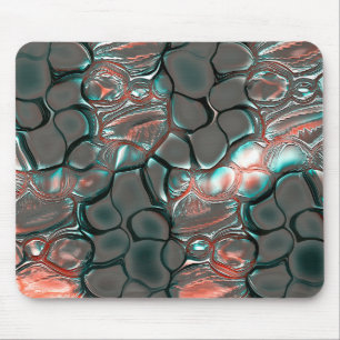 Virtual melting matte grey stones into copper      mouse mat