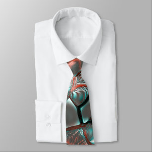 Virtual melting matte grey stones into copper tie