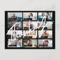 Virtual online birthday custom 12 photo thank you