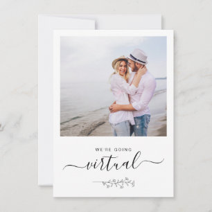 Virtual Online Minimalist Photo Wedding Invitation