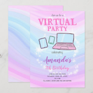 Virtual Party Invite, Quarantine Birthday Invite