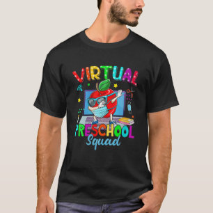 Virtual Preschool Squad Apple Mask Back To School T-Shirt