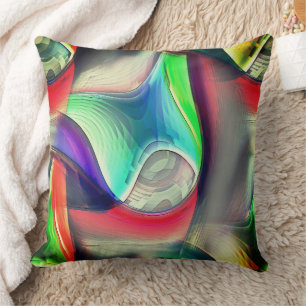 Virtual psychedelic metallic armour recycling cushion