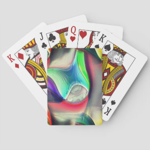 Virtual psychedelic metallic armour recycling      playing cards