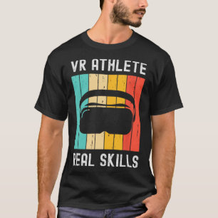 Virtual Reality Athlete Geek Gamer Retro Vr Gaming T-Shirt