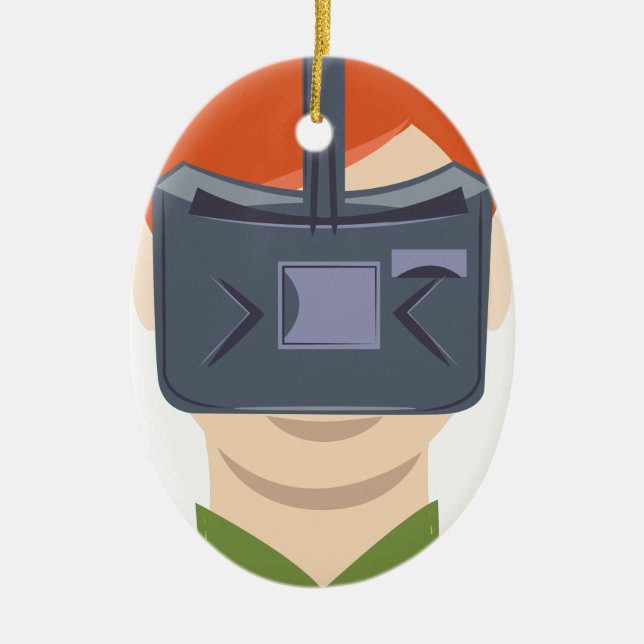 Virtual Reality Ceramic Tree Decoration (Front)