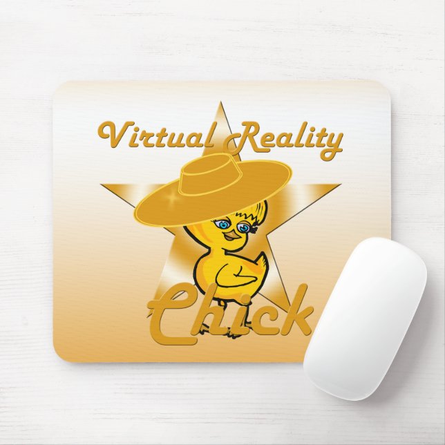 Virtual Reality Chick #10 Mouse Mat (With Mouse)