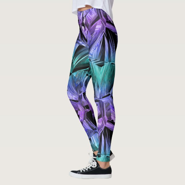 virtual reality, dark crystal gradient : leggings (Left)