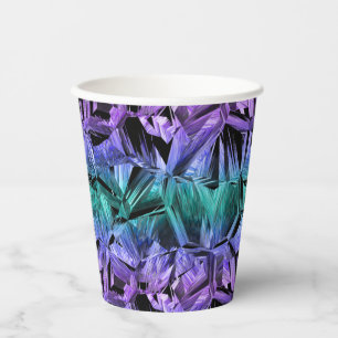 virtual reality, dark crystal gradient : paper cups