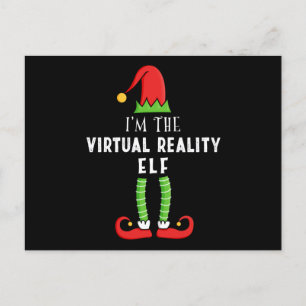 Virtual Reality Elf Christmas Matching Family Gift Postcard