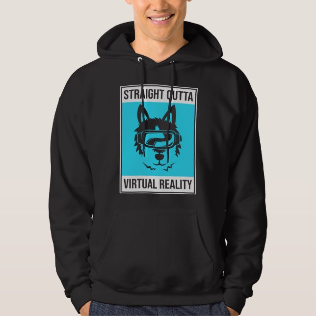 Virtual Reality  for a VR Gamer  1 Hoodie (Front)
